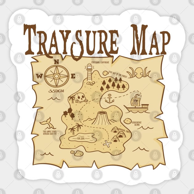 Traysure Map Sticker by frickinferal